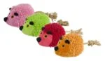 Peluche pour chien hérisson avec queue en corde et couineur, rouge, 15 x 20 cm – Fuzzle Hedgie With Tail – Image 3