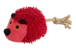 Peluche pour chien hérisson avec queue en corde et couineur, rouge, 15 x 20 cm – Fuzzle Hedgie With Tail