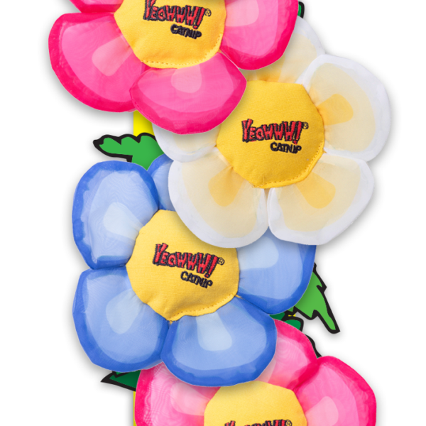 Bande présentoir avec 12 fleurs jouets – Yeowww! Daisy’s Flower Tops