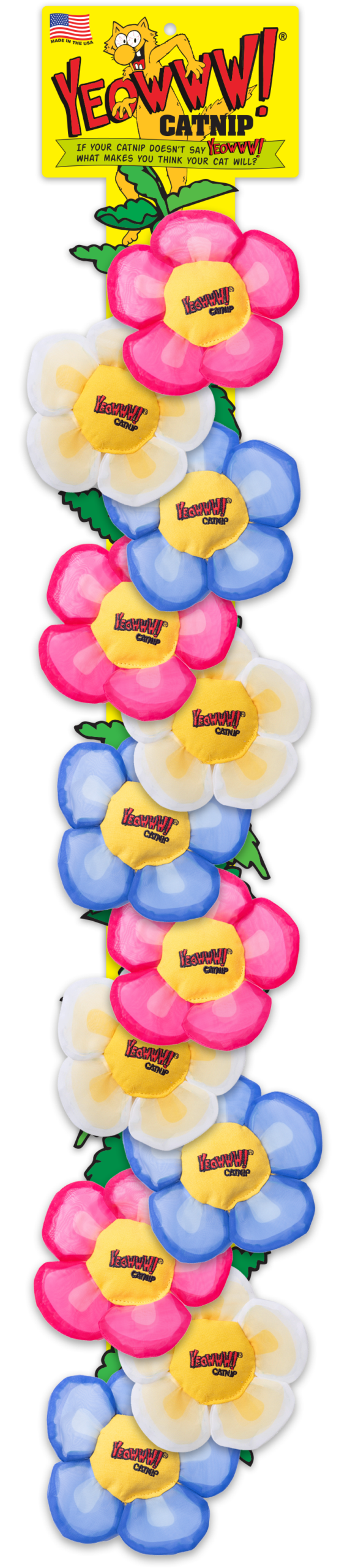 Displaystrip met 12 speelbloemen – Yeowww! Daisy’s Flower Tops Bande présentoir avec 12 fleurs jouets – Yeowww! Daisy’s Flower Tops