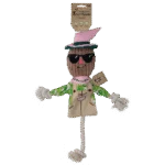 Jouet à tirer Épouvantail avec corps qui crépite et corde – Garden Paws Scarecrow Scary Harry M