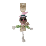 Jouet à tirer épouvantail avec corps qui crépite et corde – Garden Paws Scarecrow Scary Harry S