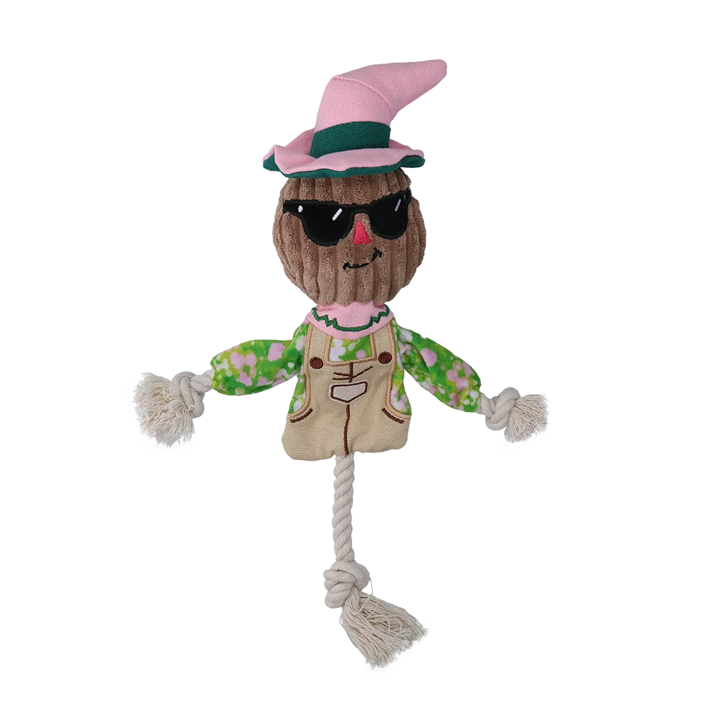 Jouet à tirer épouvantail avec corps qui crépite et corde – Garden Paws Scarecrow Scary Harry S – Image 2