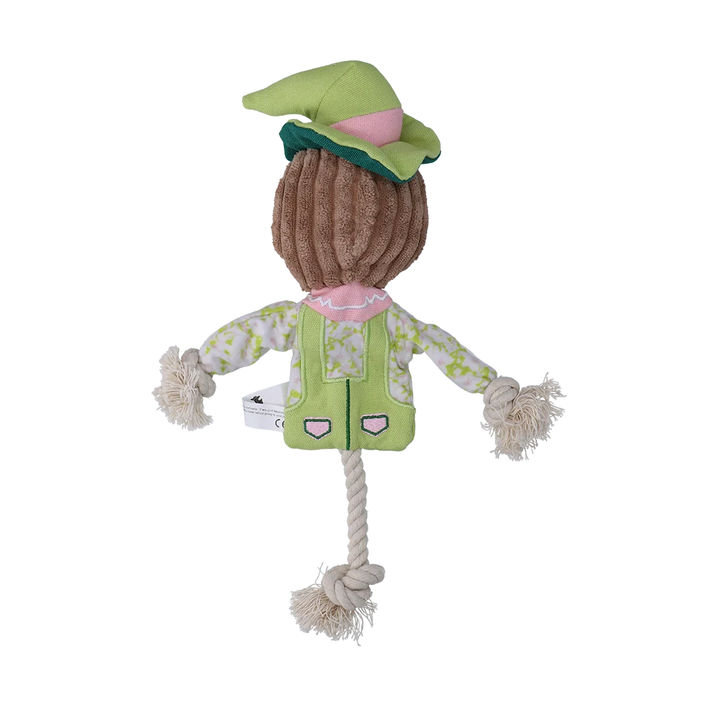 Jouet de traction épouvantail avec corps qui crépite et corde – Garden Paws Scarecrow Indy Fields S – Image 3
