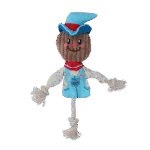 Jouet à tirer épouvantail avec corps crépitant et corde – Garden Paws Scarecrow Calvin Crow S – Image 2