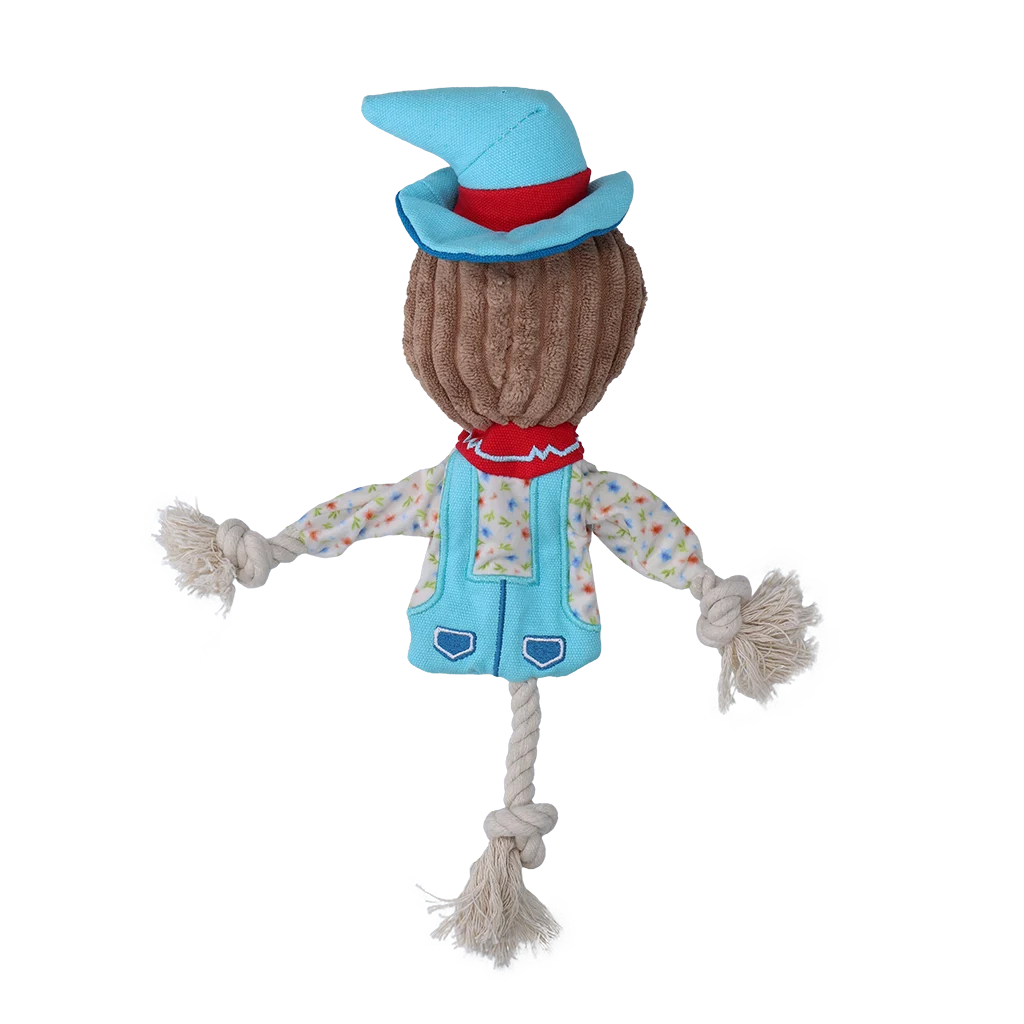 Jouet à tirer épouvantail avec corps crépitant et corde – Garden Paws Scarecrow Calvin Crow S – Image 3