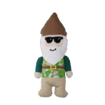 Peluche pour chien nain de jardin avec couineur M – Garden Paws Garden Gnome Smirking Steve M – Image 2