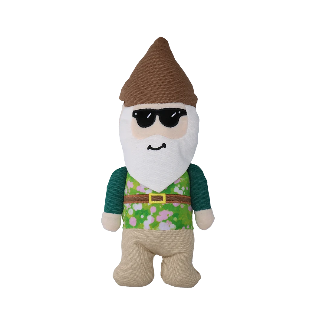 Peluche pour chien nain de jardin avec couineur M – Garden Paws Garden Gnome Smirking Steve M – Image 2