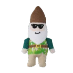 Peluche pour chien nain de jardin avec couineur S – Garden Paws Garden Gnome Smirking Steve S – Image 2