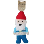 Peluche pour chien nain de jardin avec couineur M – Garden Paws Garden Gnome Happy Henry M