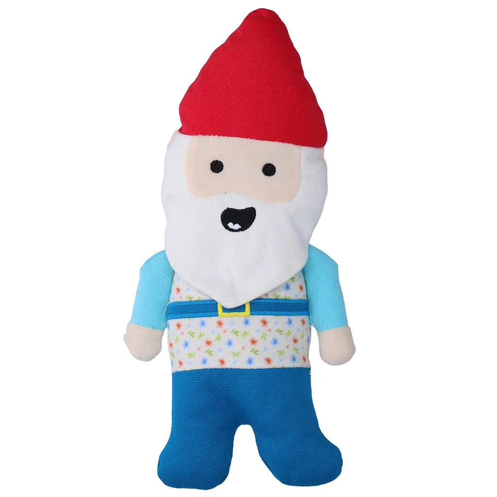 Peluche pour chien nain de jardin avec couineur M – Garden Paws Garden Gnome Happy Henry M – Image 2