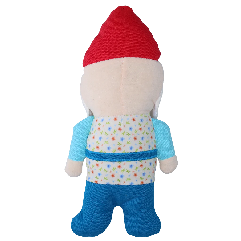 Peluche pour chien nain de jardin avec couineur M – Garden Paws Garden Gnome Happy Henry M – Image 3