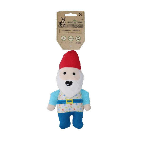 Peluche pour chien gnome de jardin avec couineur S – Garden Paws Garden Gnome Happy Henry S