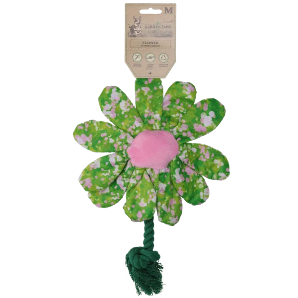 Peluche fleur pour chien avec corde M – Garden Paws Flower Summer Shrubs M