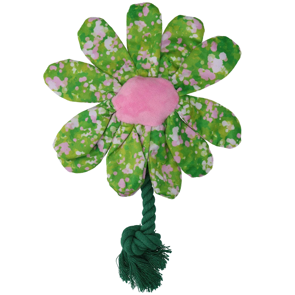 Peluche fleur pour chien avec corde M – Garden Paws Flower Summer Shrubs M – Image 2