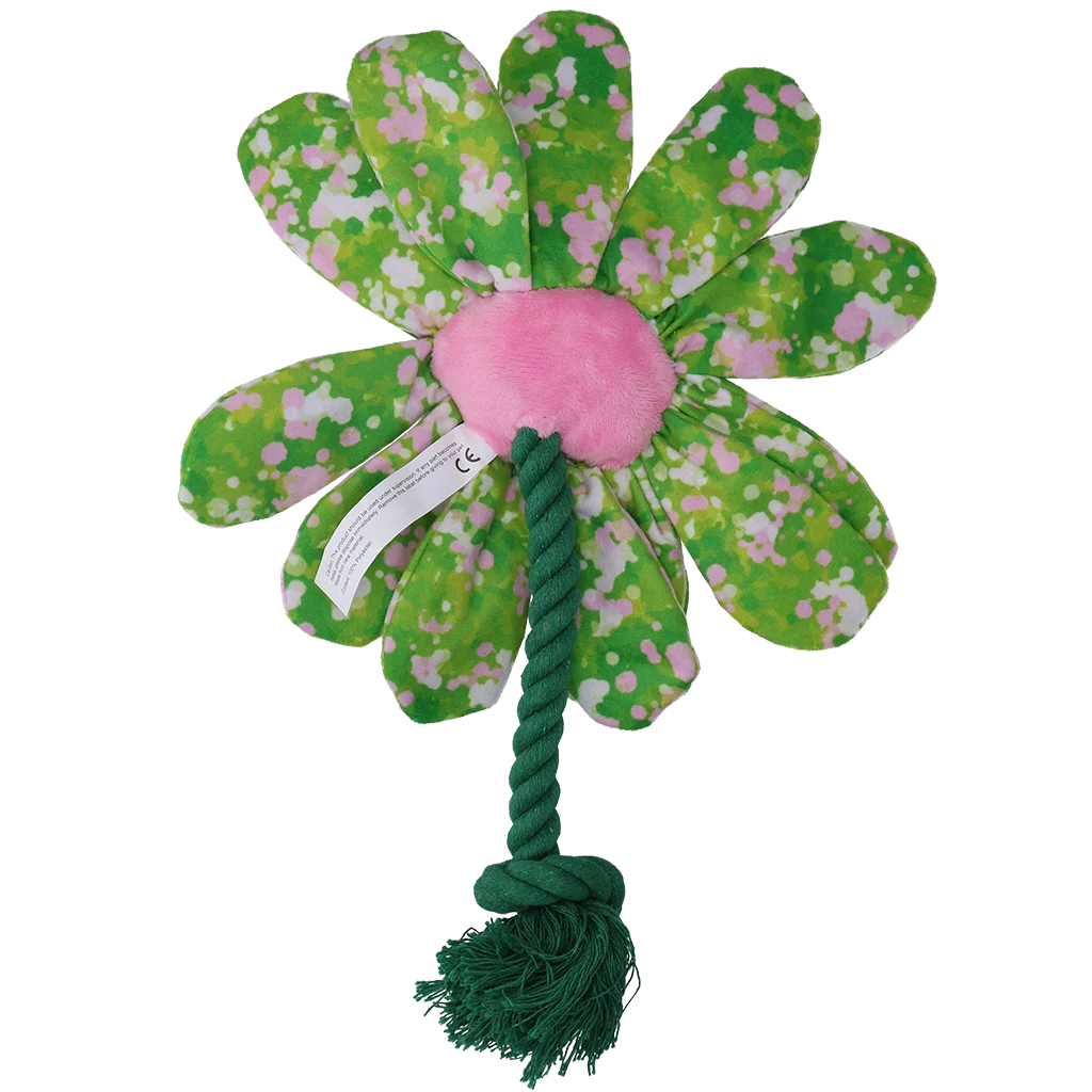 Peluche fleur pour chien avec corde M – Garden Paws Flower Summer Shrubs M – Image 3