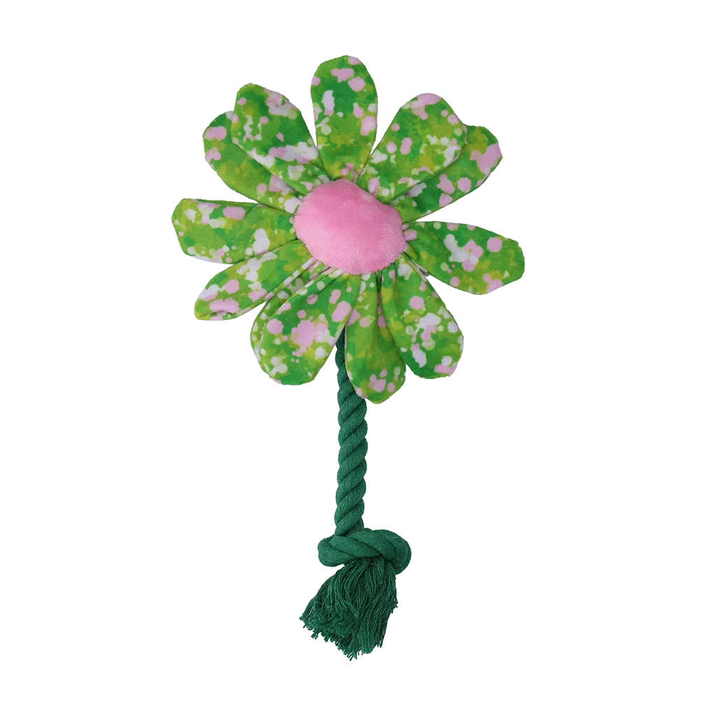 Peluche fleur pour chien avec corde S – Garden Paws Flower Summer Shrubs S – Image 2