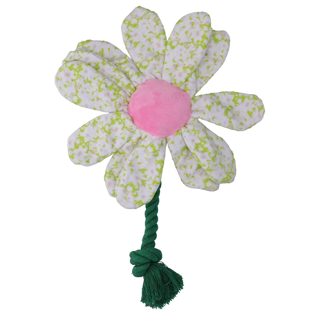 Peluche pour chien Fleur avec corde, M – Garden Paws Flower Spring Sakura – Image 2