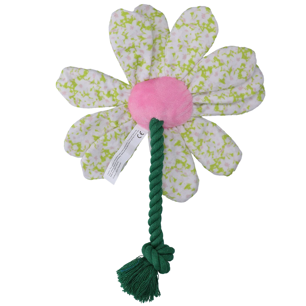 Peluche pour chien Fleur avec corde, M – Garden Paws Flower Spring Sakura – Image 3