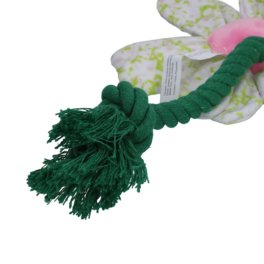 Peluche fleur pour chien avec corde, S – Garden Paws Flower Spring Sakura – Image 4