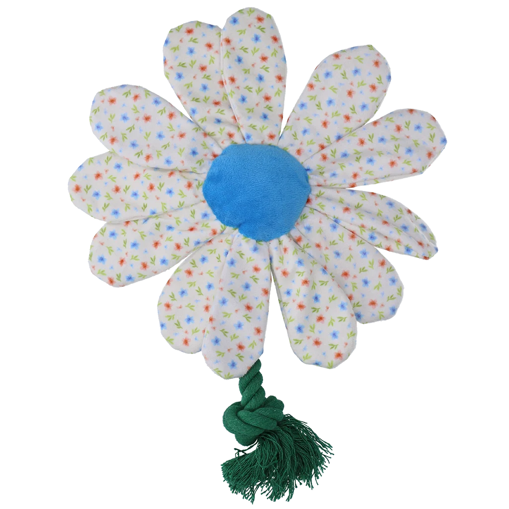 Peluche pour chien fleur avec corde, M – Garden Paws Flower Sky Flowers – Image 2