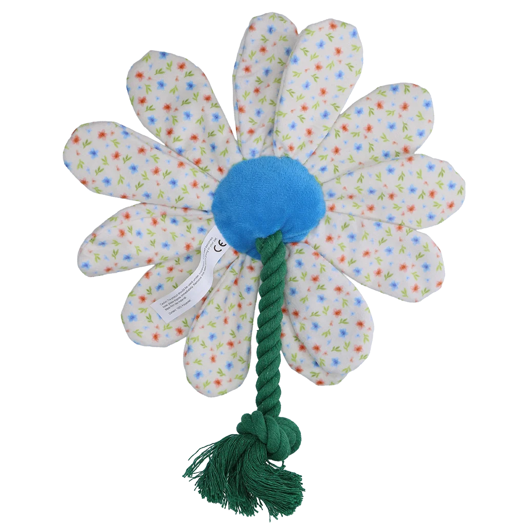 Peluche pour chien fleur avec corde, M – Garden Paws Flower Sky Flowers – Image 3