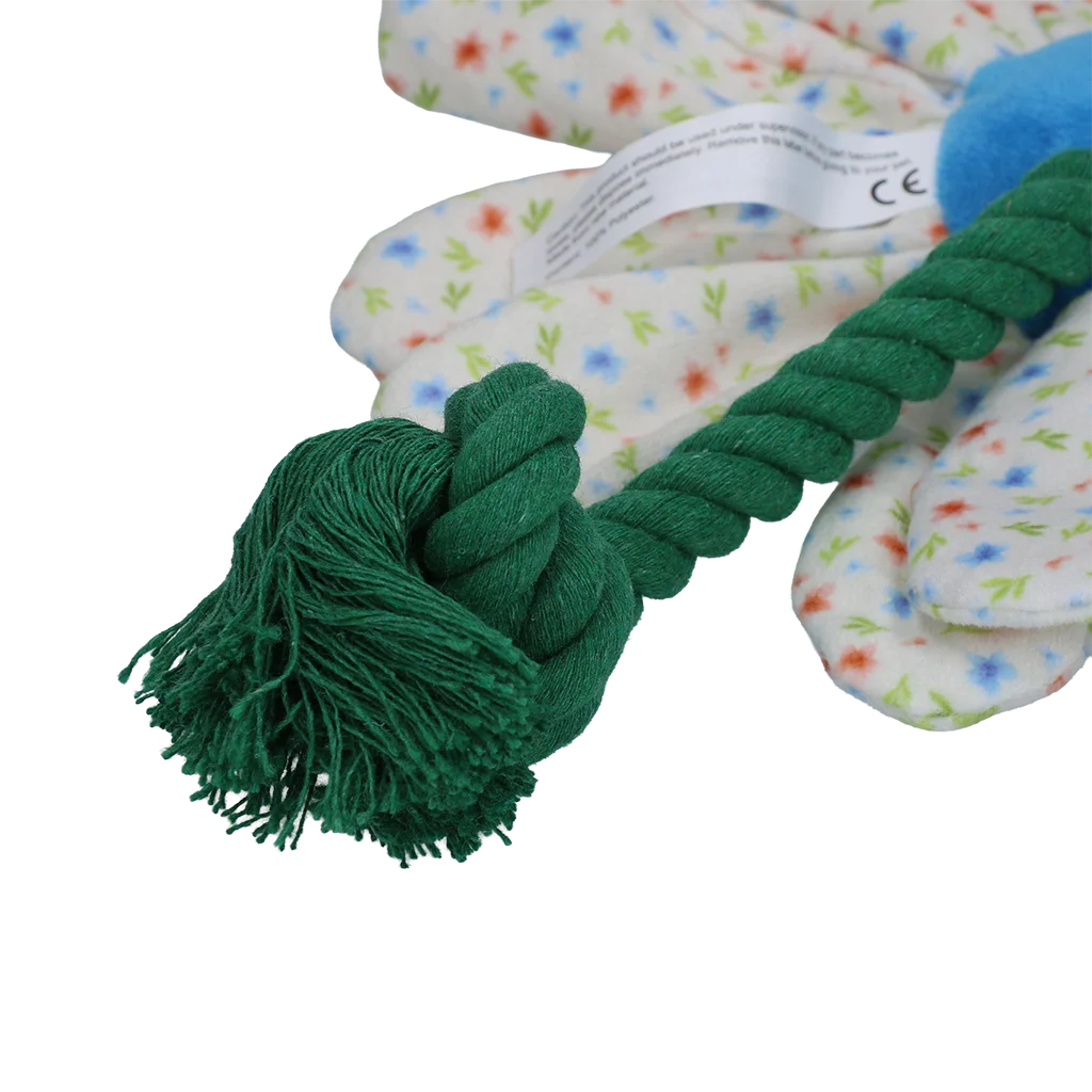 Peluche pour chien fleur avec corde, M – Garden Paws Flower Sky Flowers – Image 4