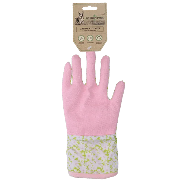 Jouet de fouille avec matière qui crépite et poche à friandises – Garden Paws Garden Glove Spring Sakura