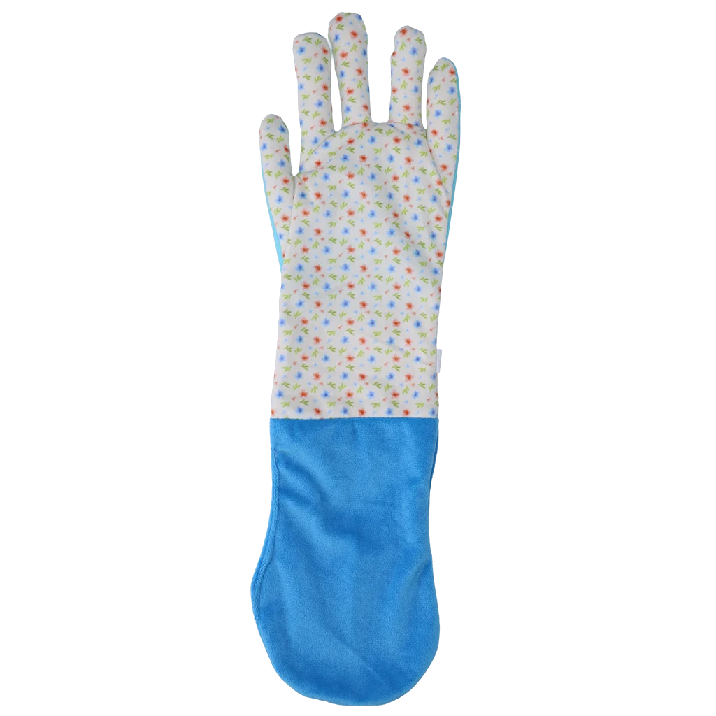 Jouet de fouille avec matière bruissante et compartiment à friandises – Garden Paws Garden Glove Sky Flowers – Image 3