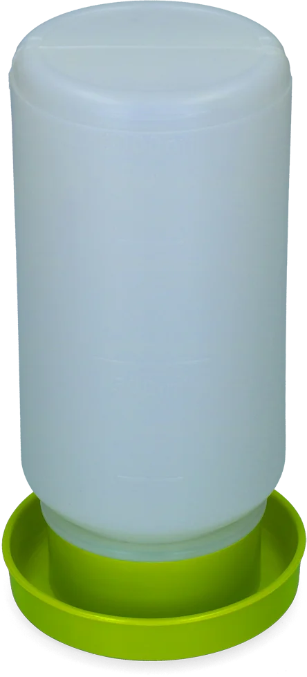 Abreuvoir à tour pour poules en plastique vert, 1 l – Gaun