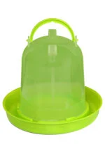 Abreuvoir pour poules en plastique transparent, vert citron, 1,5 l – Gaun – Image 2
