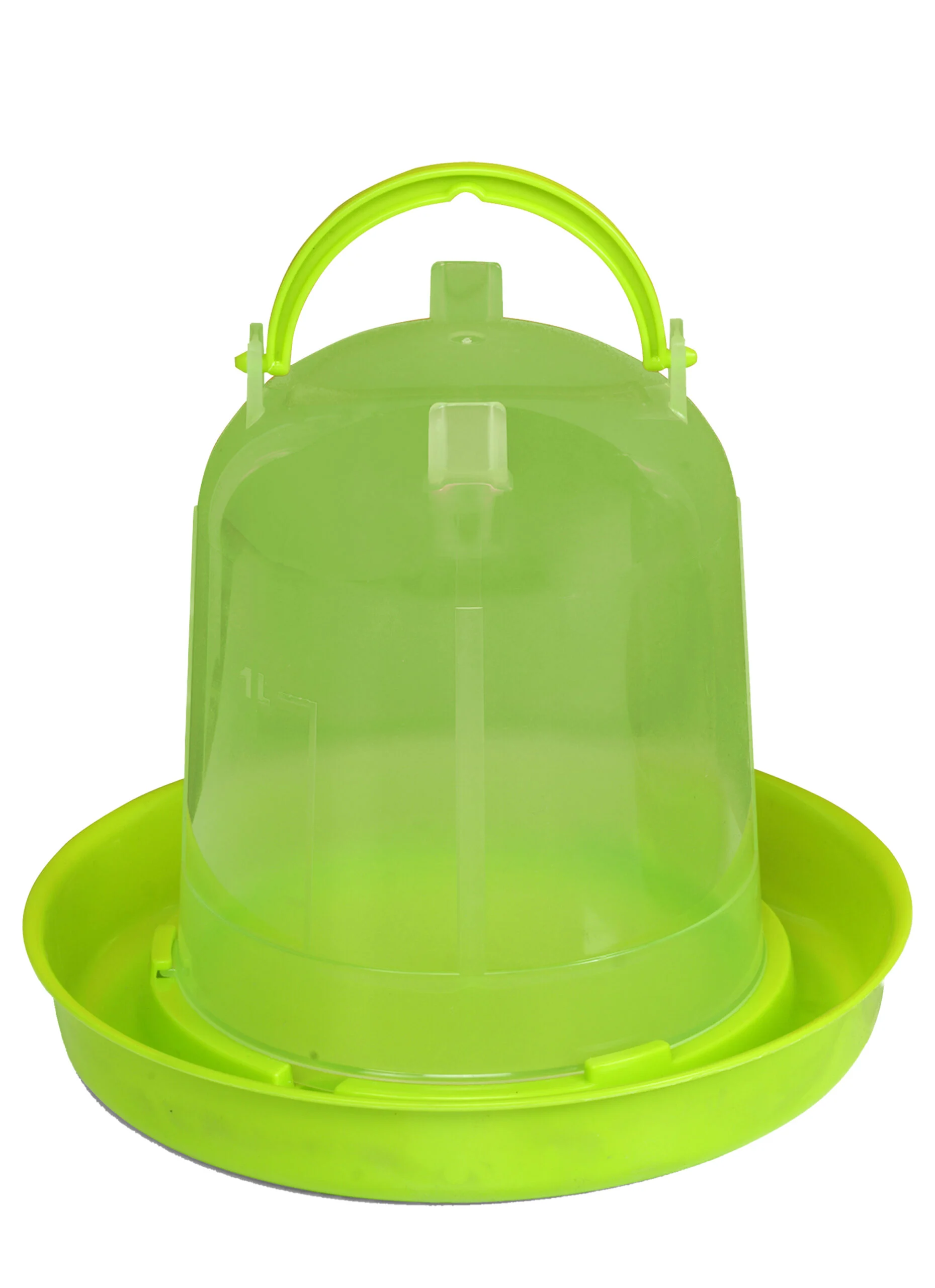 Abreuvoir pour poules en plastique transparent, vert citron, 1,5 l – Gaun – Image 2
