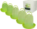 Abreuvoir pour poules en plastique transparent vert citron 3 l – Gaun – Image 6