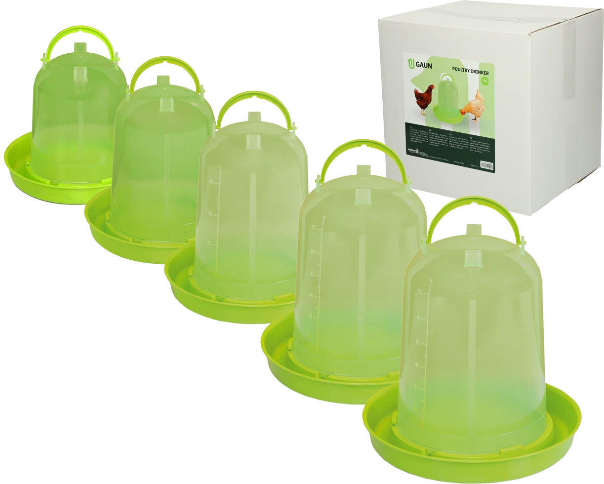 Abreuvoir pour poules en plastique transparent vert citron 3 l – Gaun – Image 6