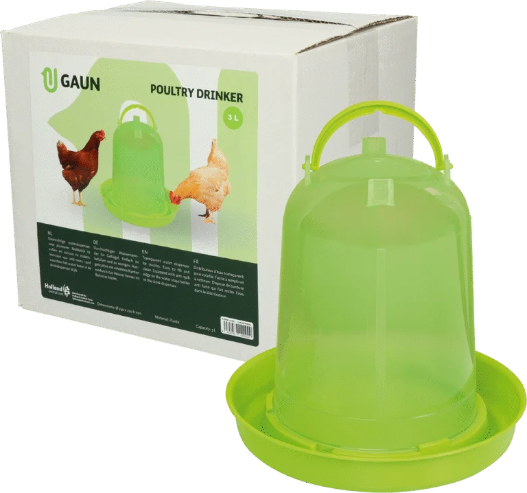Abreuvoir pour poules en plastique transparent vert citron 3 l – Gaun