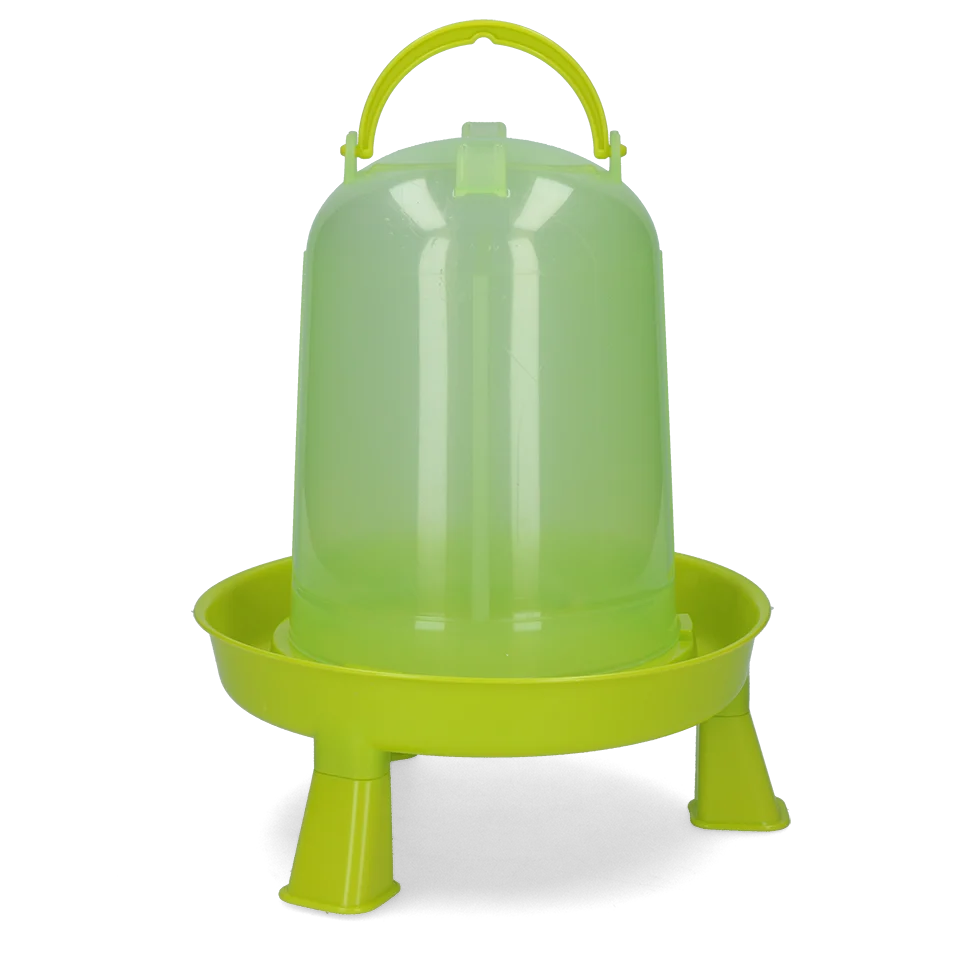 Abreuvoir silo sur pieds pour volailles, vert citron 3 l – Gaun – Image 1
