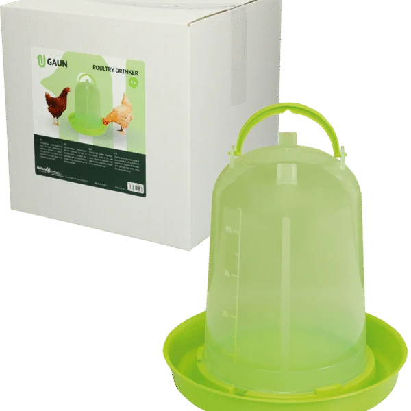 Abreuvoir pour poules en plastique transparent vert citron 5 l – Gaun
