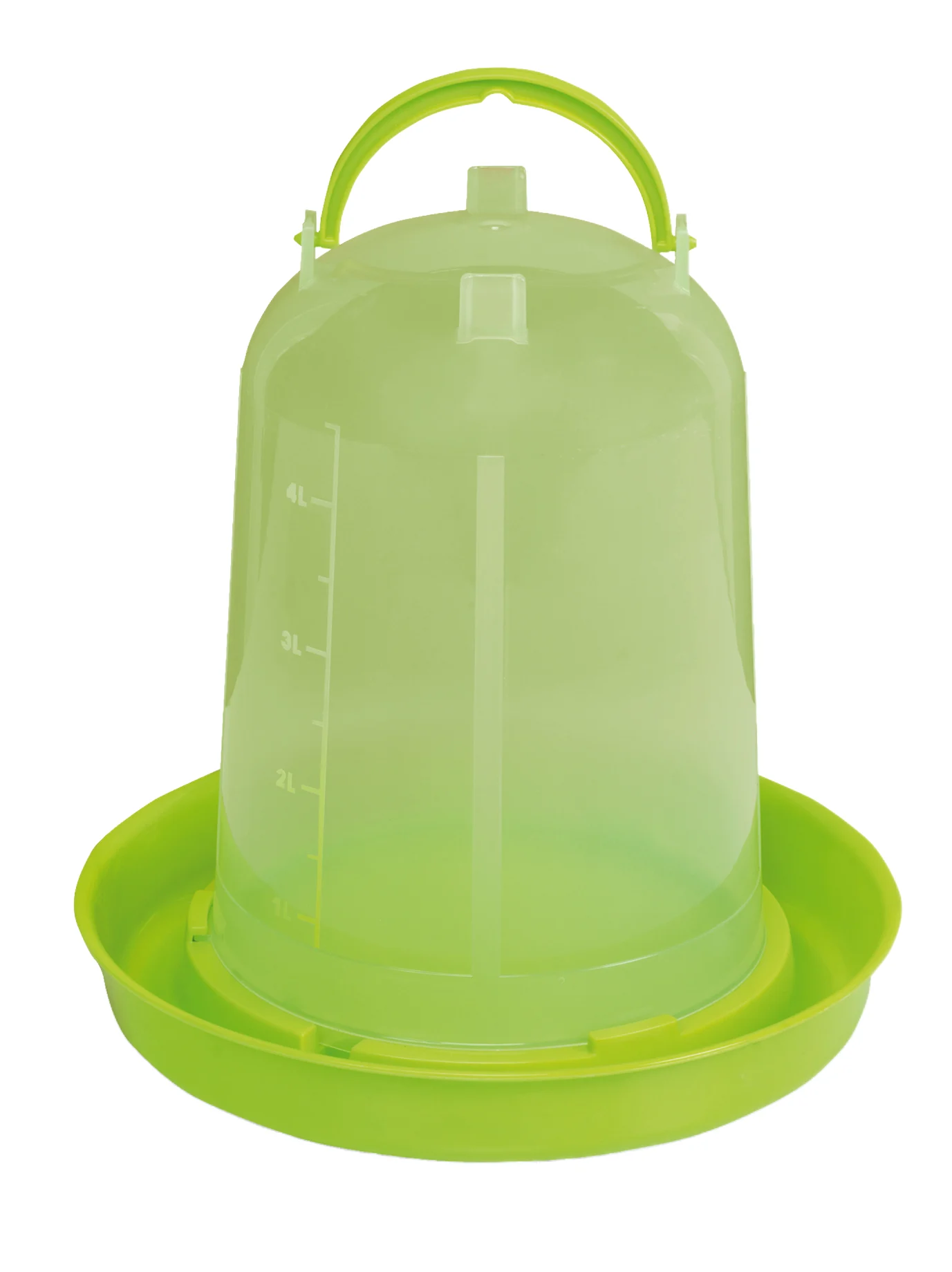 Abreuvoir pour poules en plastique transparent vert citron 5 l – Gaun – Image 2