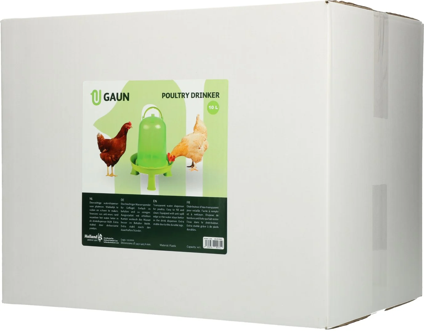 Abreuvoir pour volailles sur pieds, vert citron 10 l – Gaun – Image 3