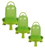 Abreuvoir silo sur pieds pour volailles, vert citron 3 l – Gaun – Image 3