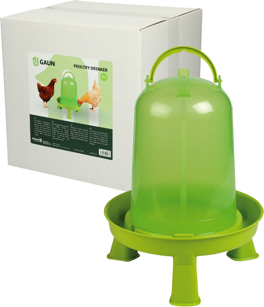 GAUN10949.png Abreuvoir pour volailles sur pieds, vert citron, 5 l – Gaun – Image 1