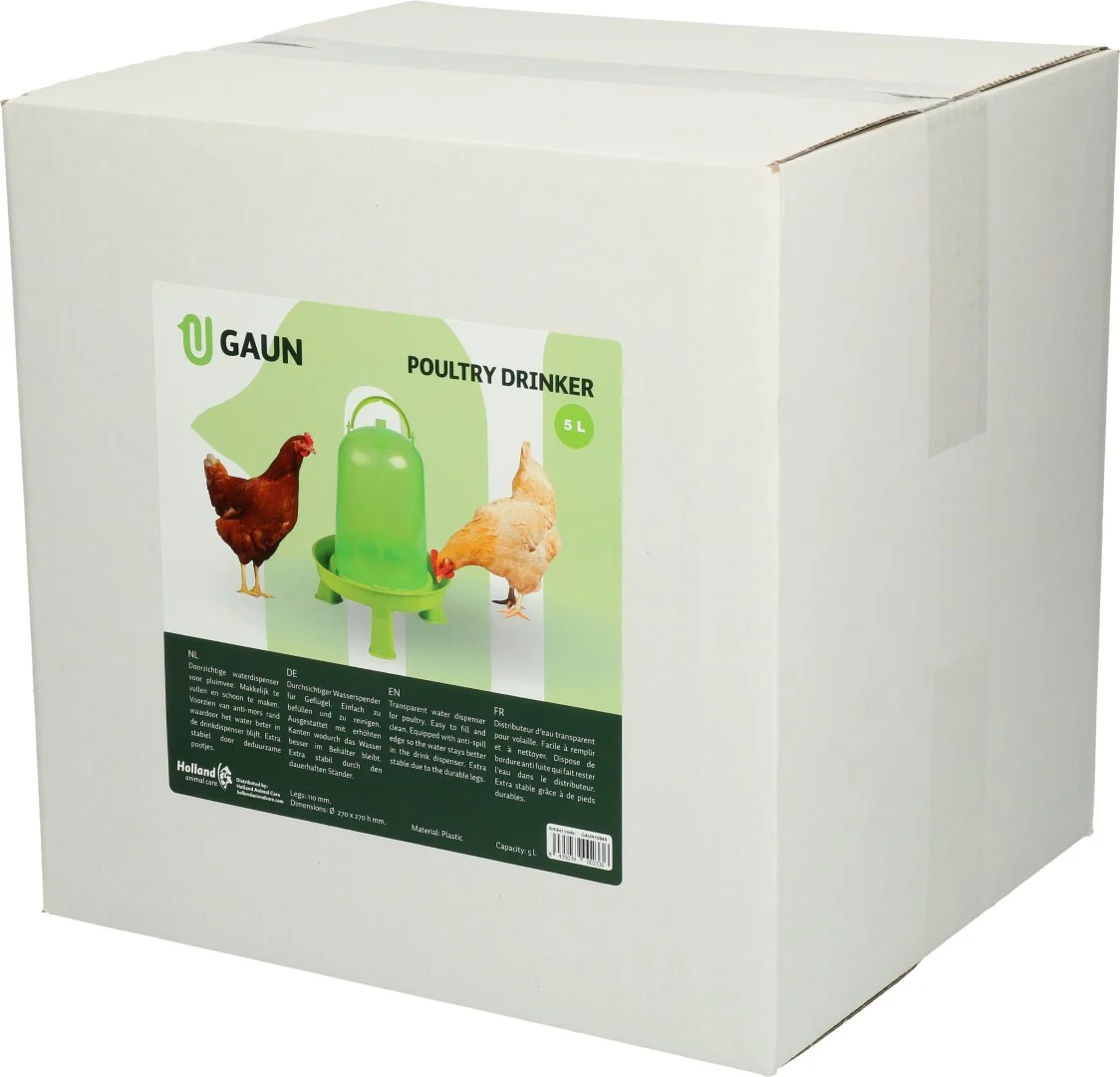 Abreuvoir pour volailles sur pieds, vert citron, 5 l – Gaun – Image 3