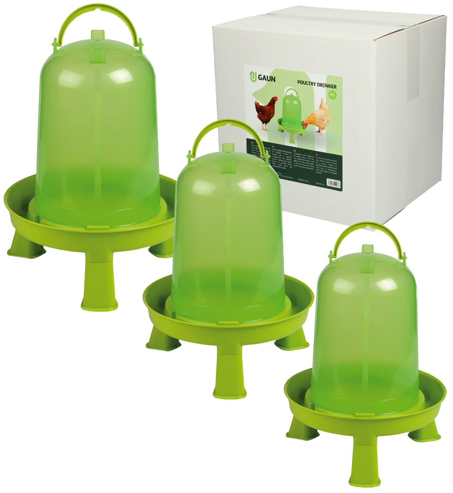 Abreuvoir silo sur pieds pour volailles, vert citron 3 l – Gaun – Image 2