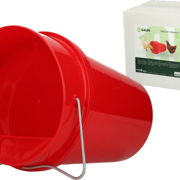 Seau-abreuvoir en plastique pour poules 6 l rouge – Gaun
