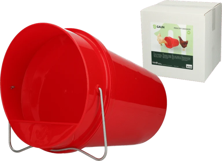 Seau-abreuvoir en plastique pour poules 6 l rouge – Gaun