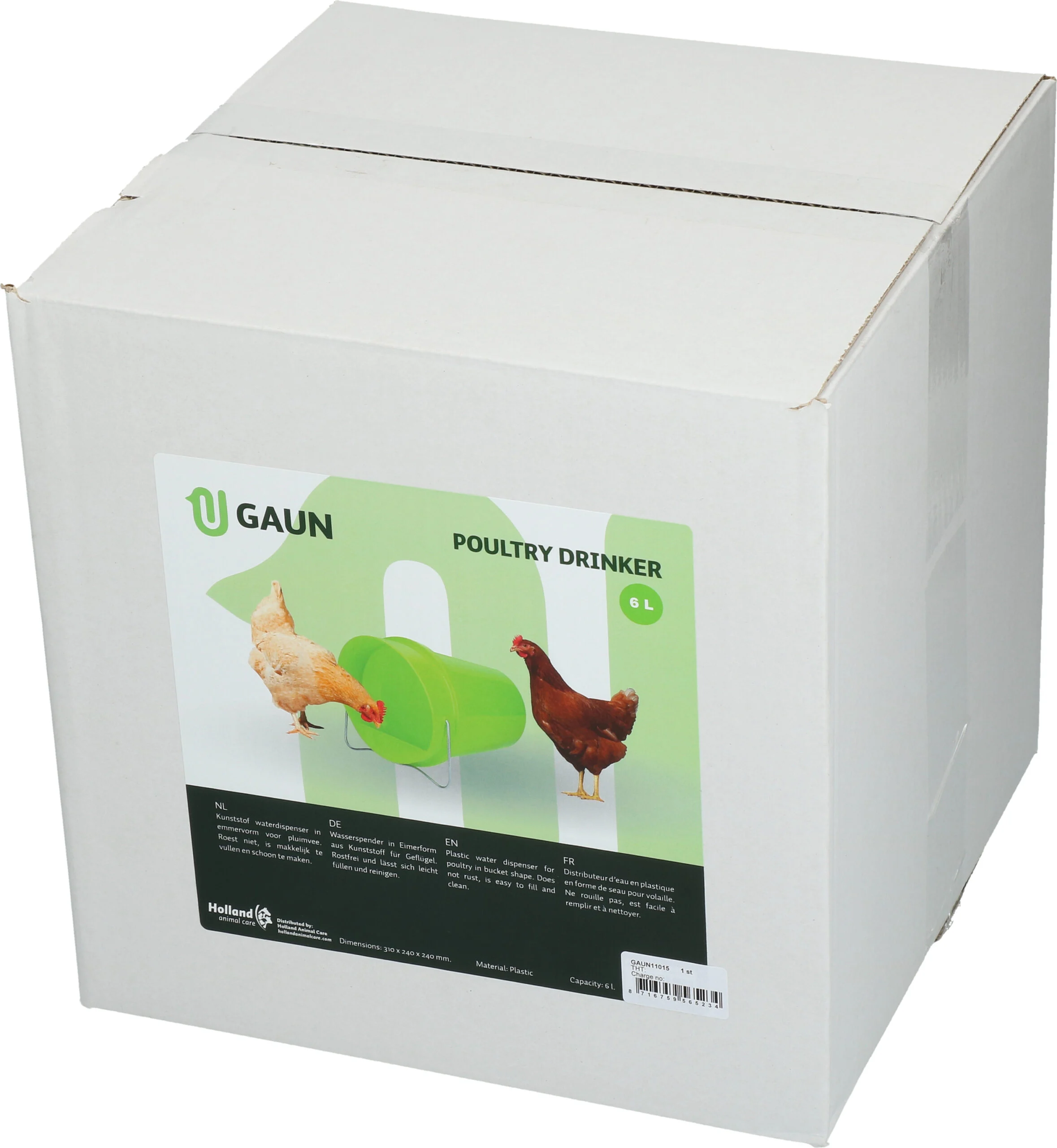 Seau abreuvoir en plastique pour poules 6 l vert citron – Gaun – Image 5