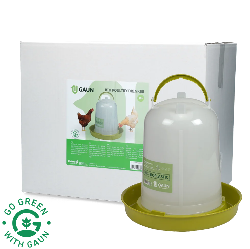 GAUN11092.png Abreuvoir pour poules en plastique recyclé vert citron 10 l – Gaun Bio – Image 1