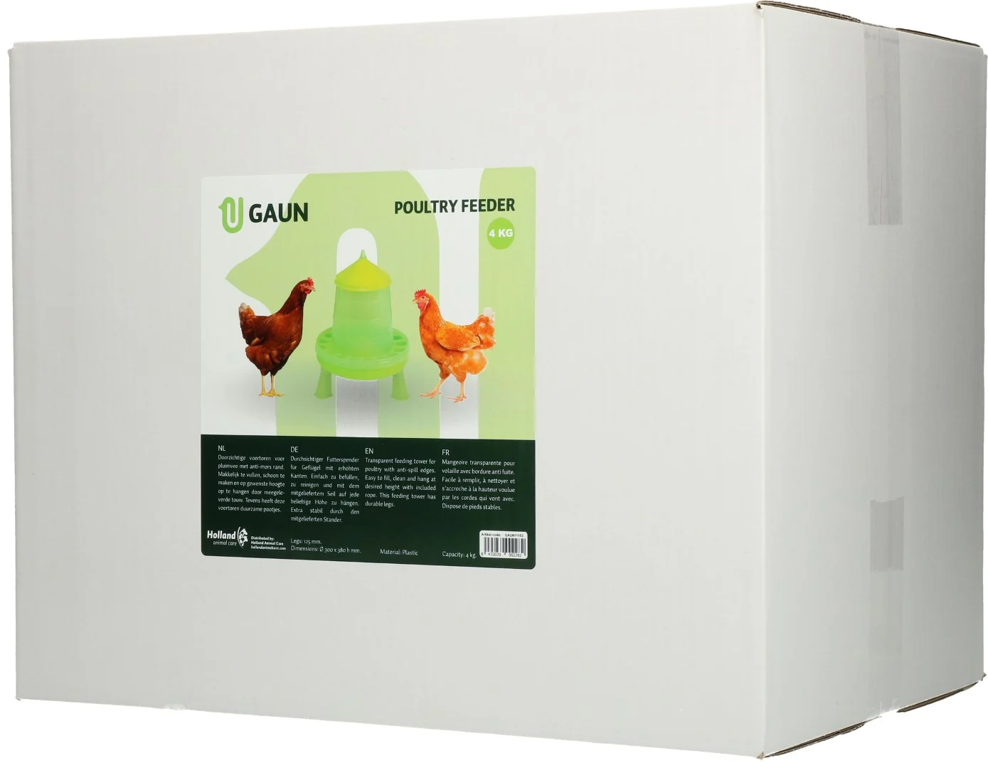 Tour d’alimentation pour volailles sur pieds, vert citron, 4 kg – Gaun – Image 4