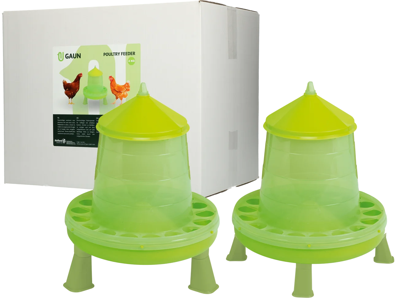 Tour d’alimentation pour volailles sur pieds, vert citron, 4 kg – Gaun – Image 6