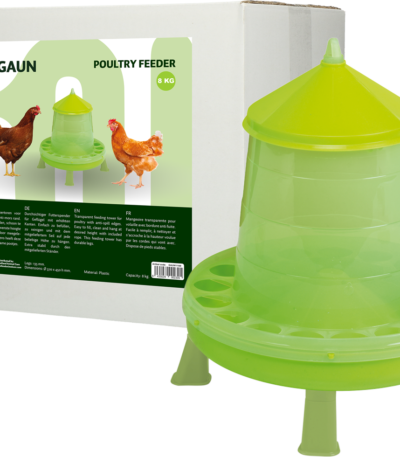 Mangeoire tour pour volailles sur pieds, vert citron, 8 kg – Gaun